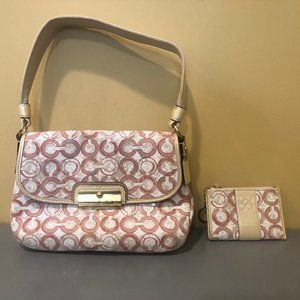 Coach - Kristin Op Art Sequin Purse with Id Case